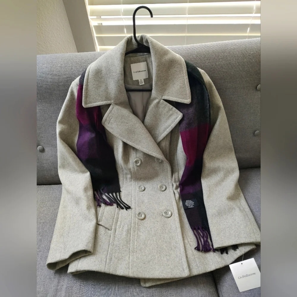 Classic grey coat Croft& Barrow